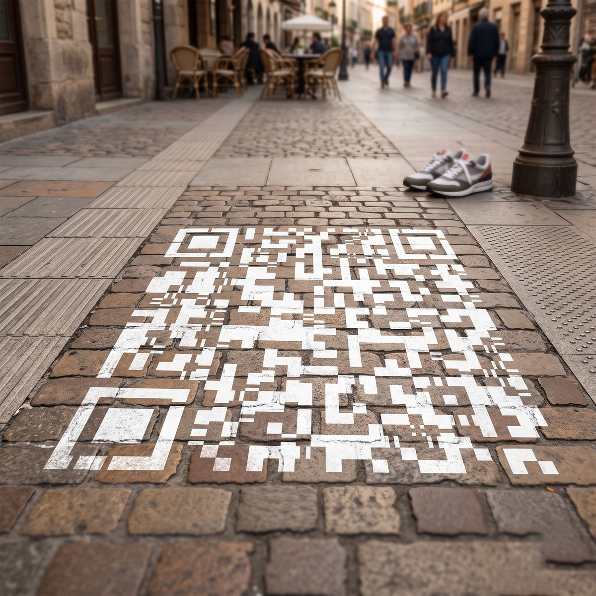 Quevy Stencil Classic | Die wiederverwendbare QR-Code Sprüh-Schablone